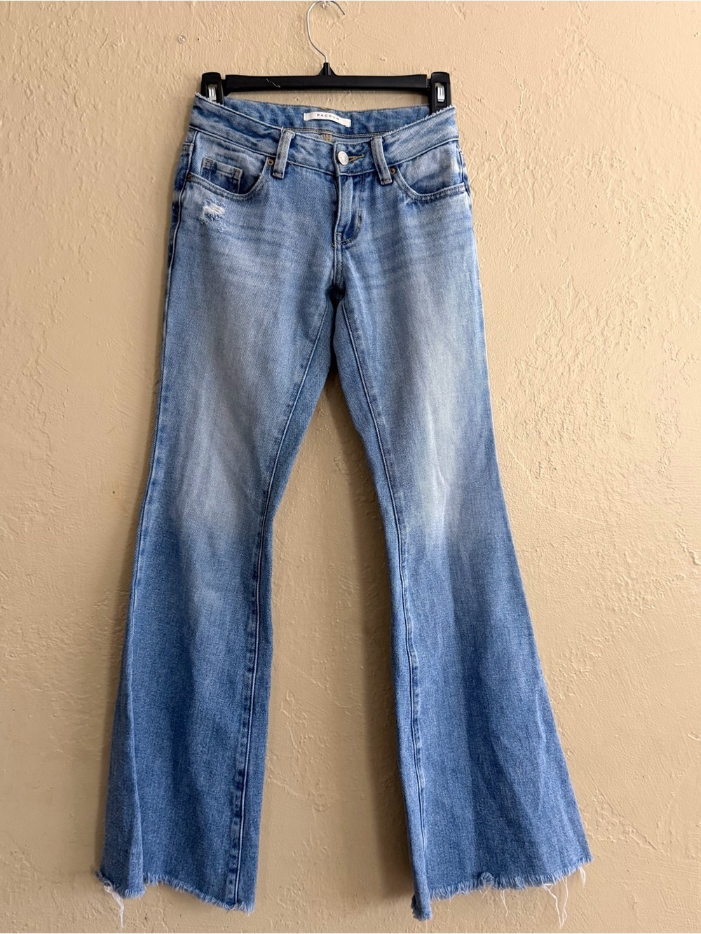 PacSun Light Blue Flare Jeans, waist 13", inseam 30", rise 7"
